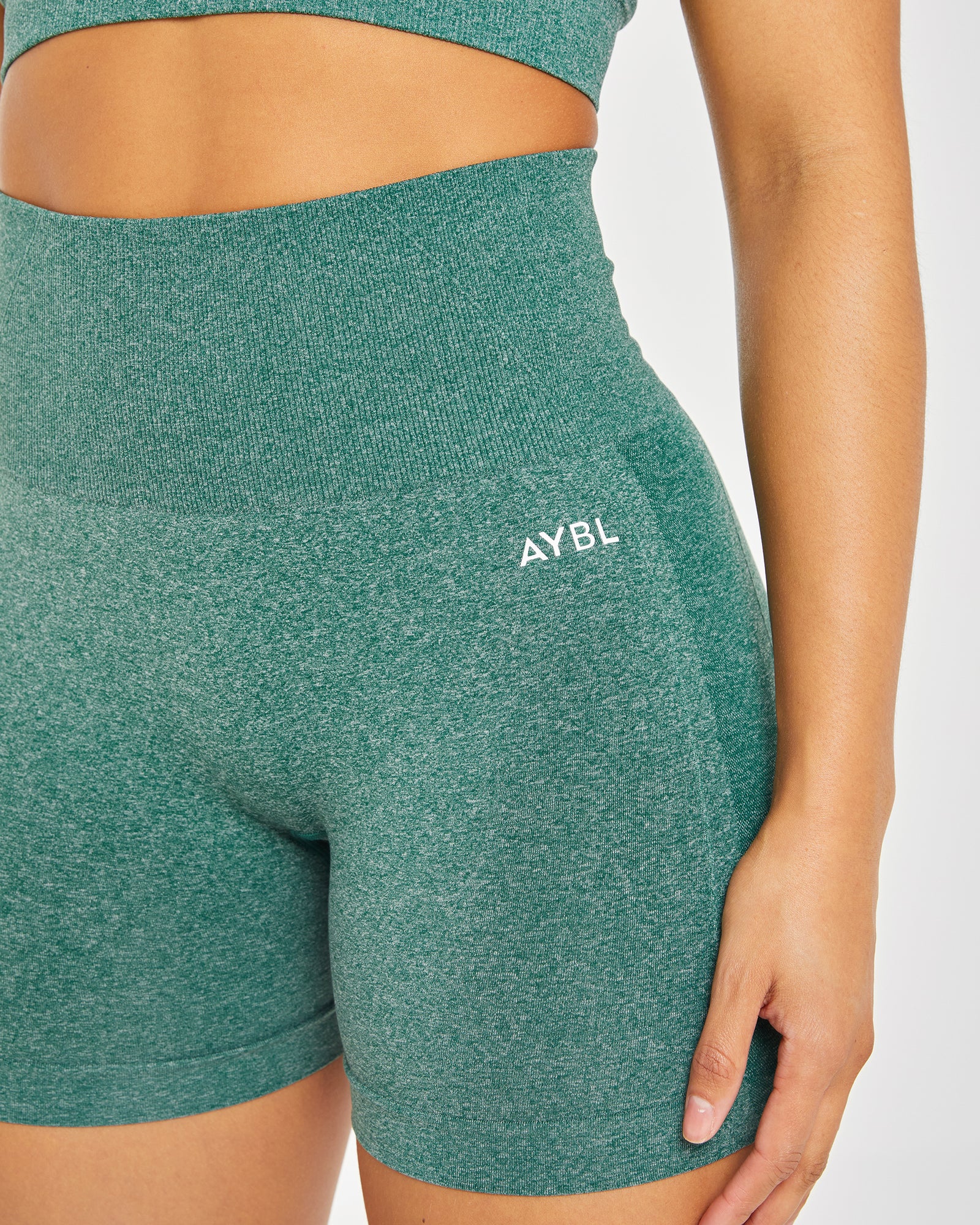 Empower Seamless Shorts - Forest Green Marl - aybldev