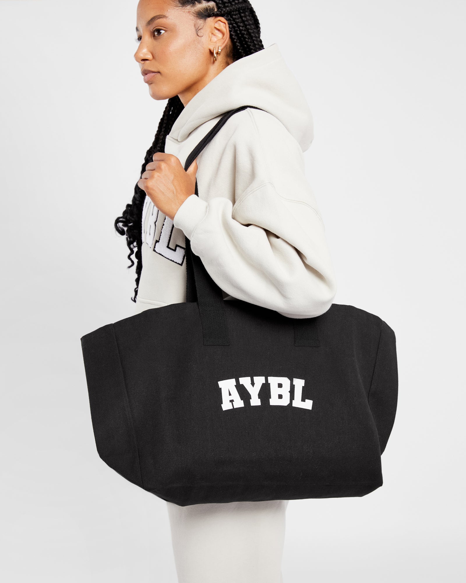 Varsity Tote Bag - Black - aybldev