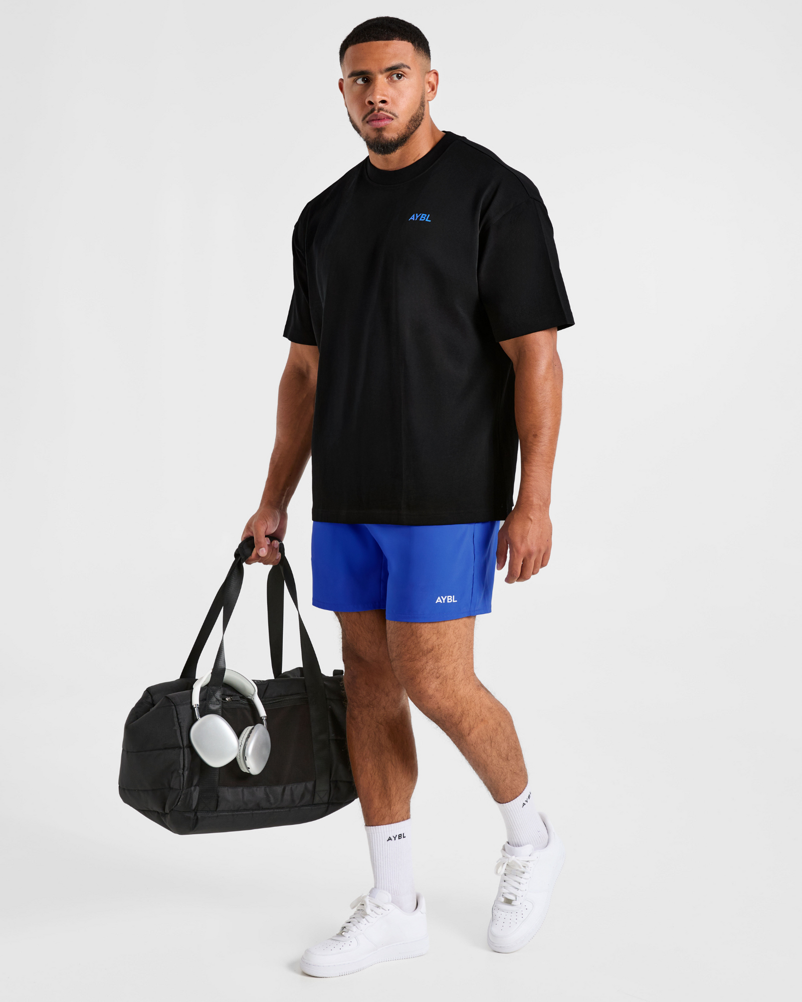 Essential Oversized T Shirt - Black/Cobalt