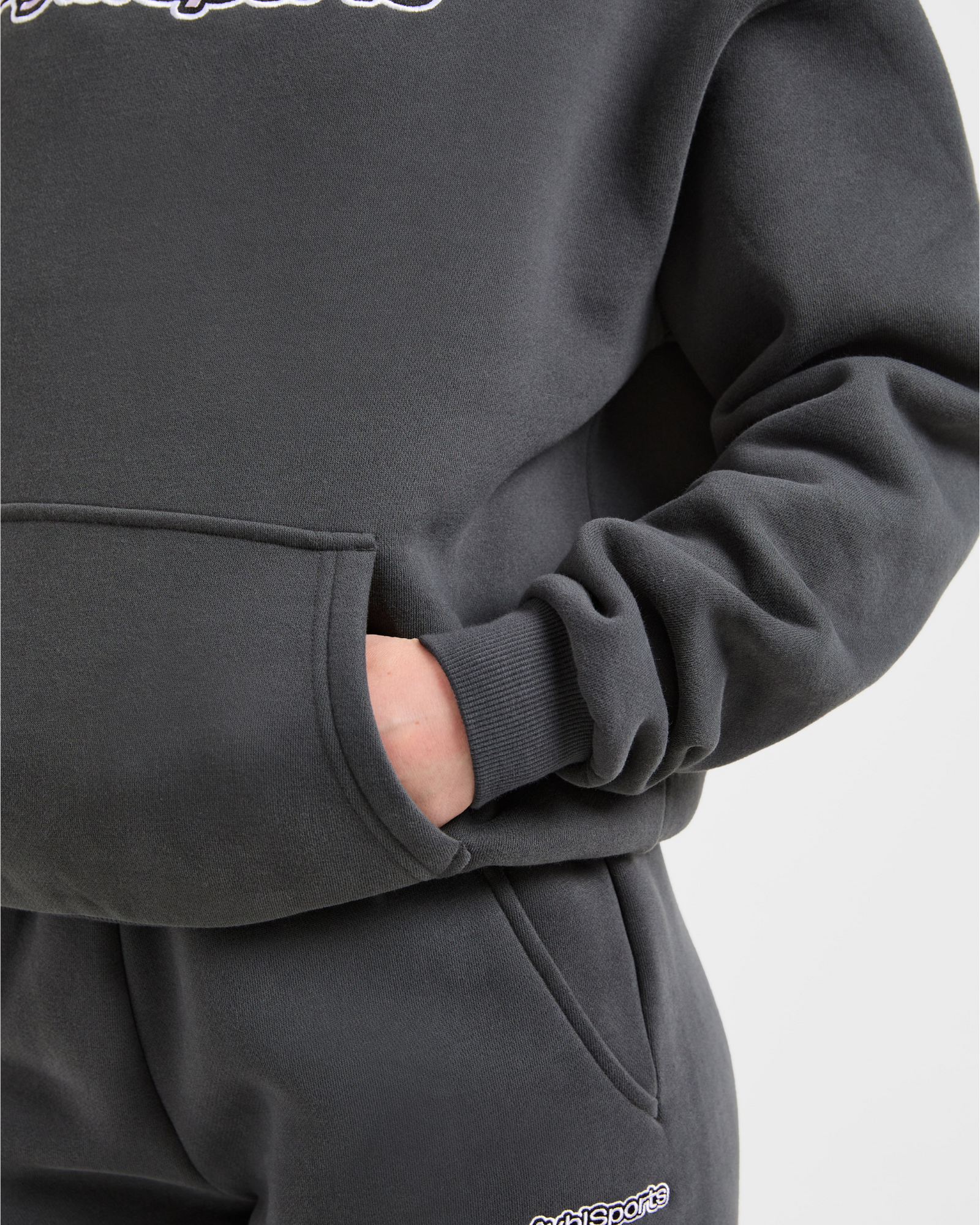 AYBL Sports Outline Oversized Hoodie - Charcoal