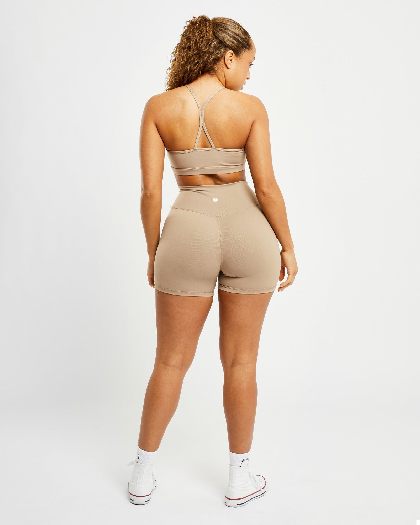 Essential Ruched Sports Bra - Mocha - aybldev