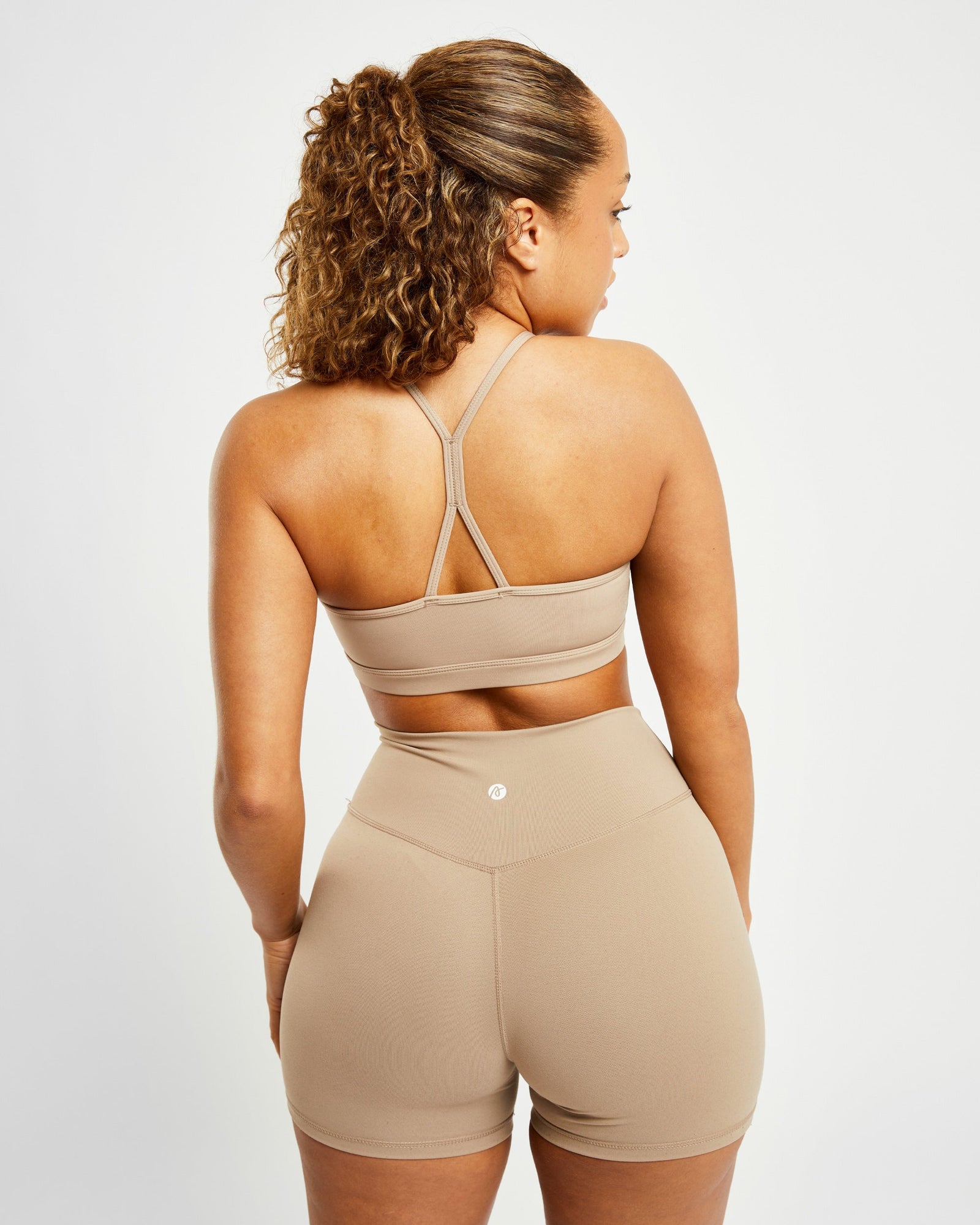 Essential Ruched Sports Bra - Mocha - aybldev