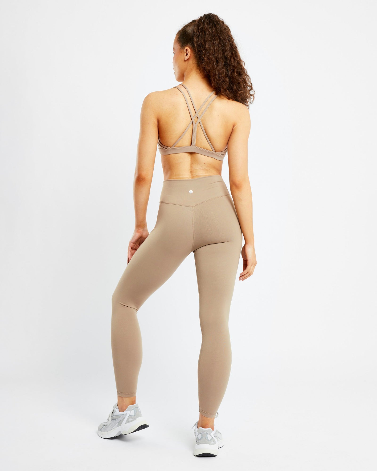 Essential Strappy Sports Bra - Mocha - aybldev
