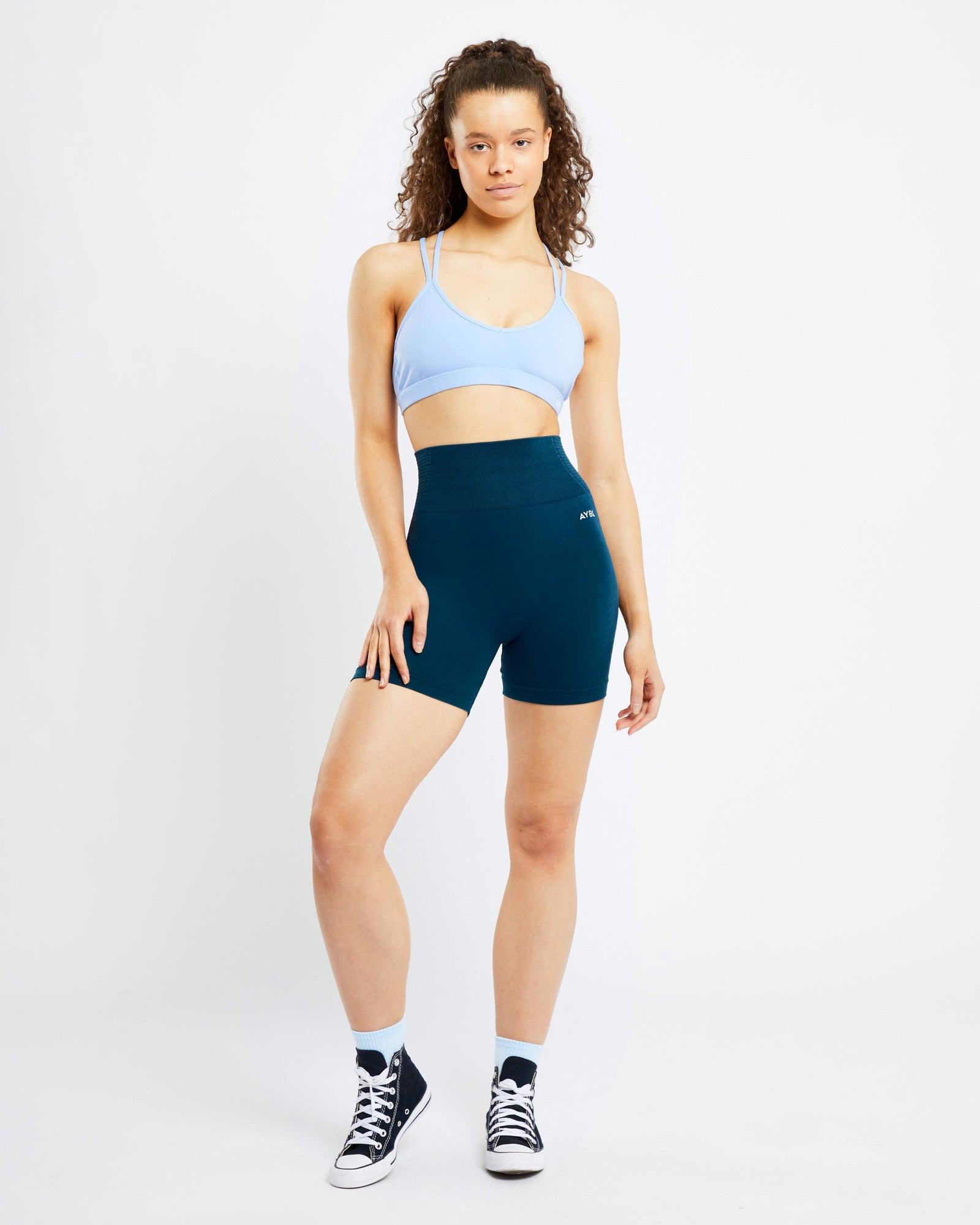 Essential Strappy Sports Bra - Powder Blue - aybldev