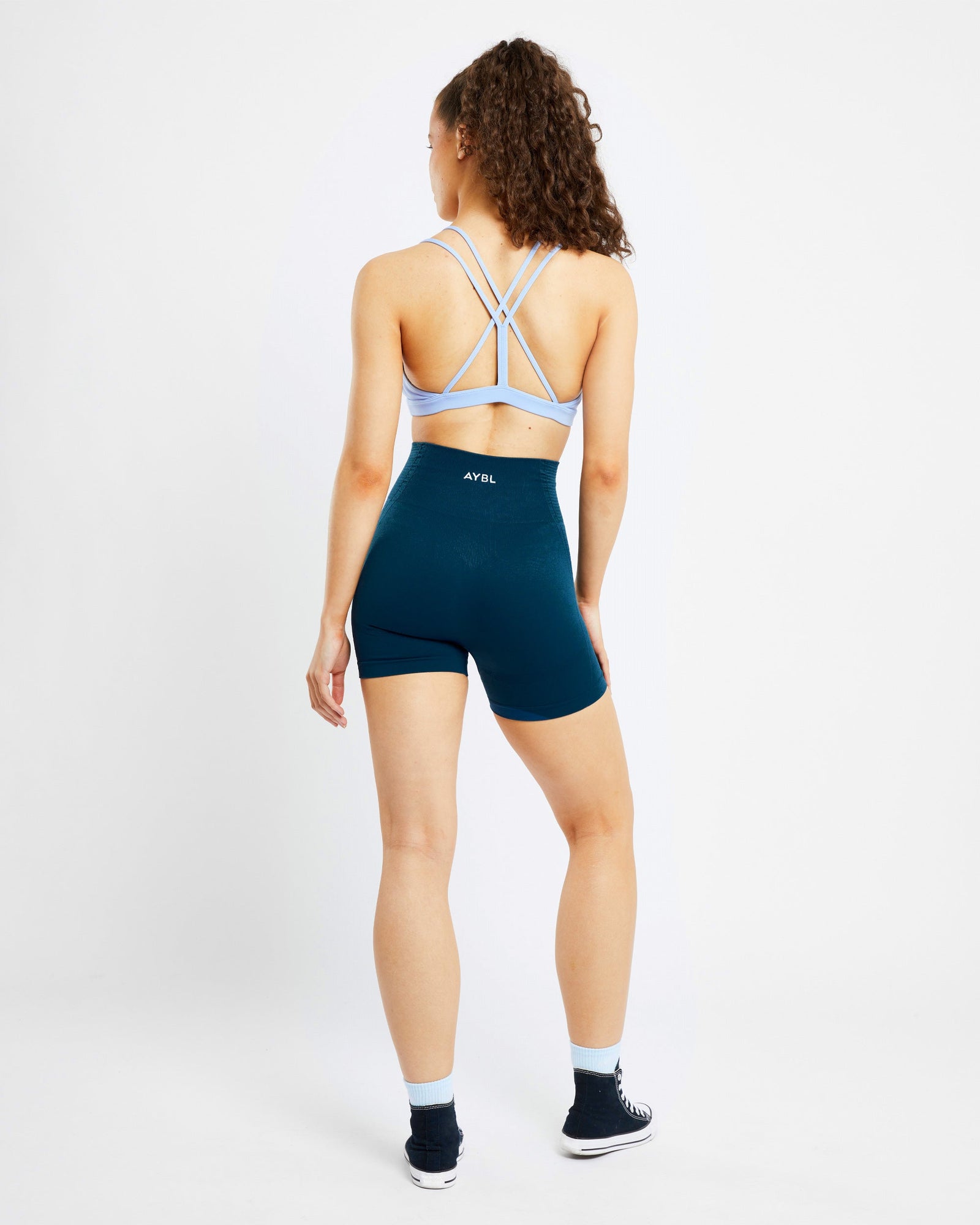 Essential Strappy Sports Bra - Powder Blue - aybldev