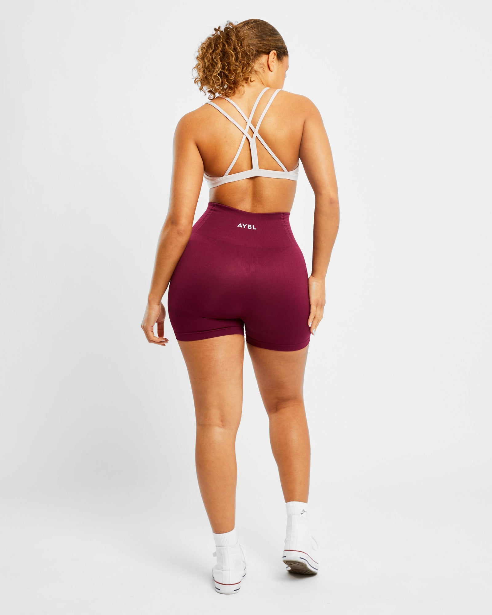 Essential Strappy Sports Bra - Dusty Pink - aybldev
