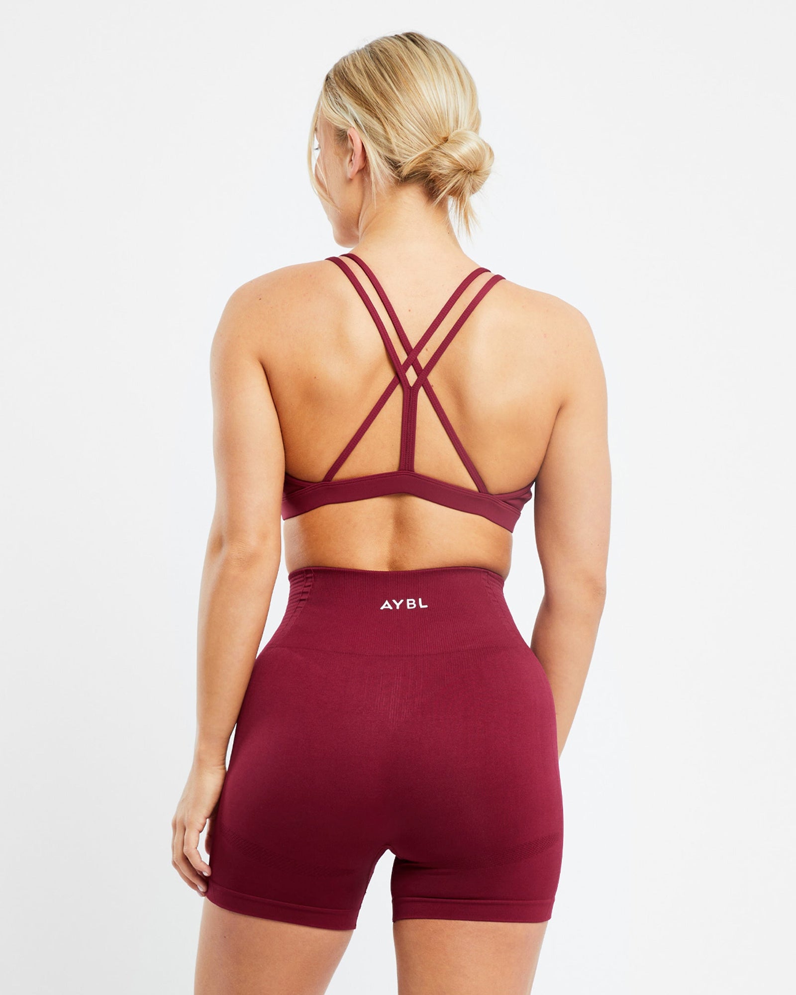 Essential Strappy Sports Bra - Rumba Red - aybldev