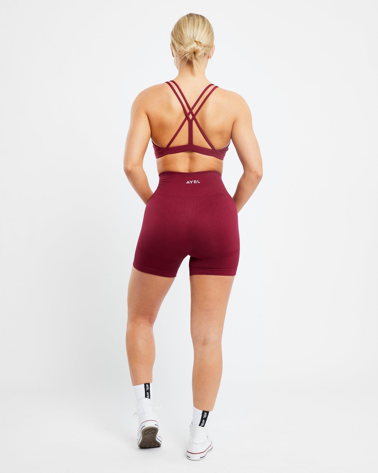 Essential Strappy Sports Bra - Rumba Red - aybldev