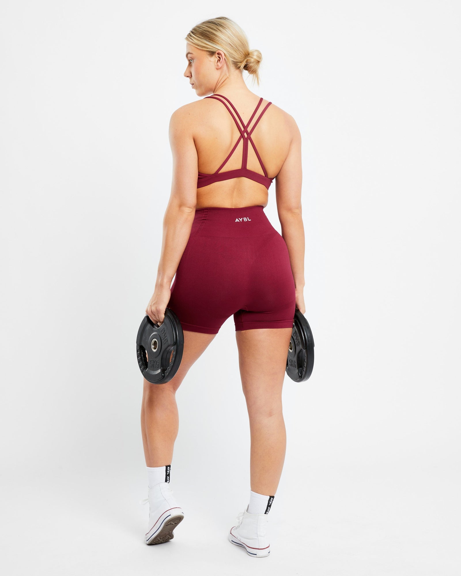 Essential Strappy Sports Bra - Rumba Red - aybldev
