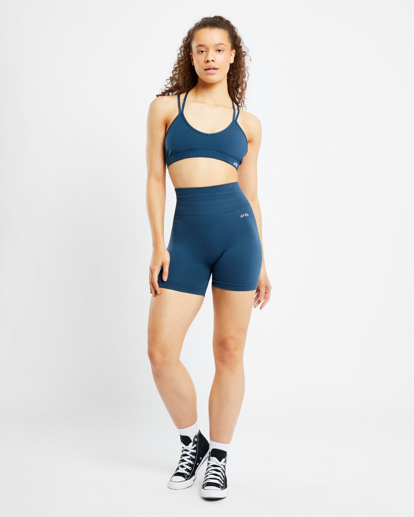 Essential Strappy Sports Bra - Marine Blue - aybldev