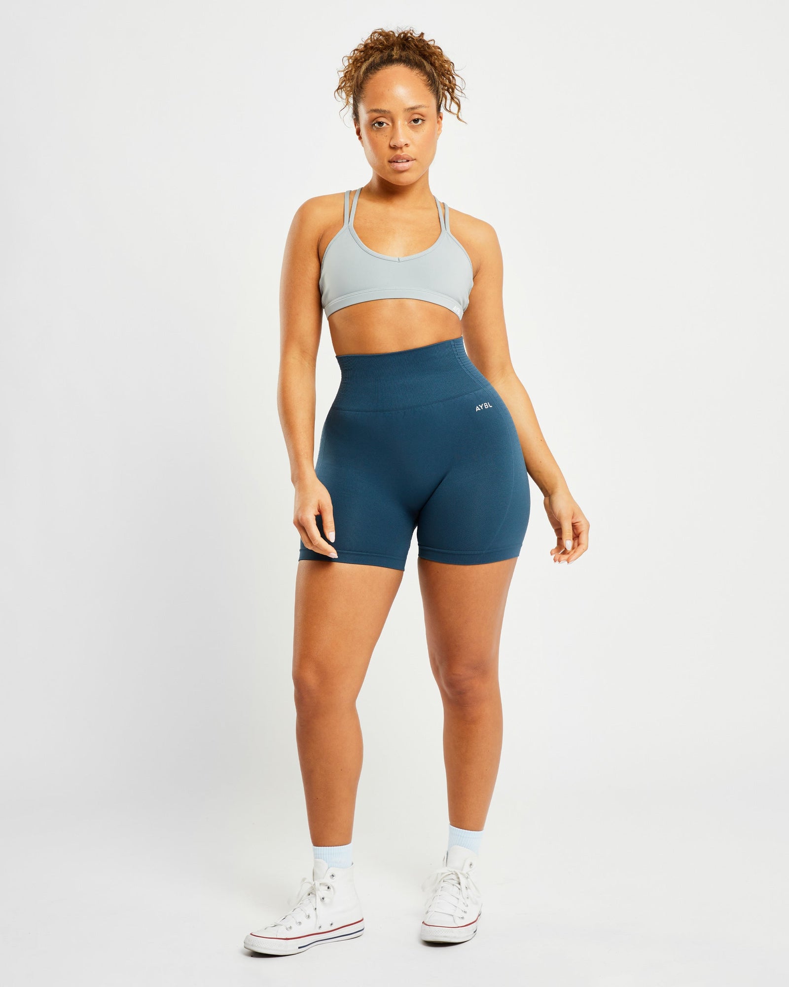 Essential Strappy Sports Bra - Pebble Grey - aybldev