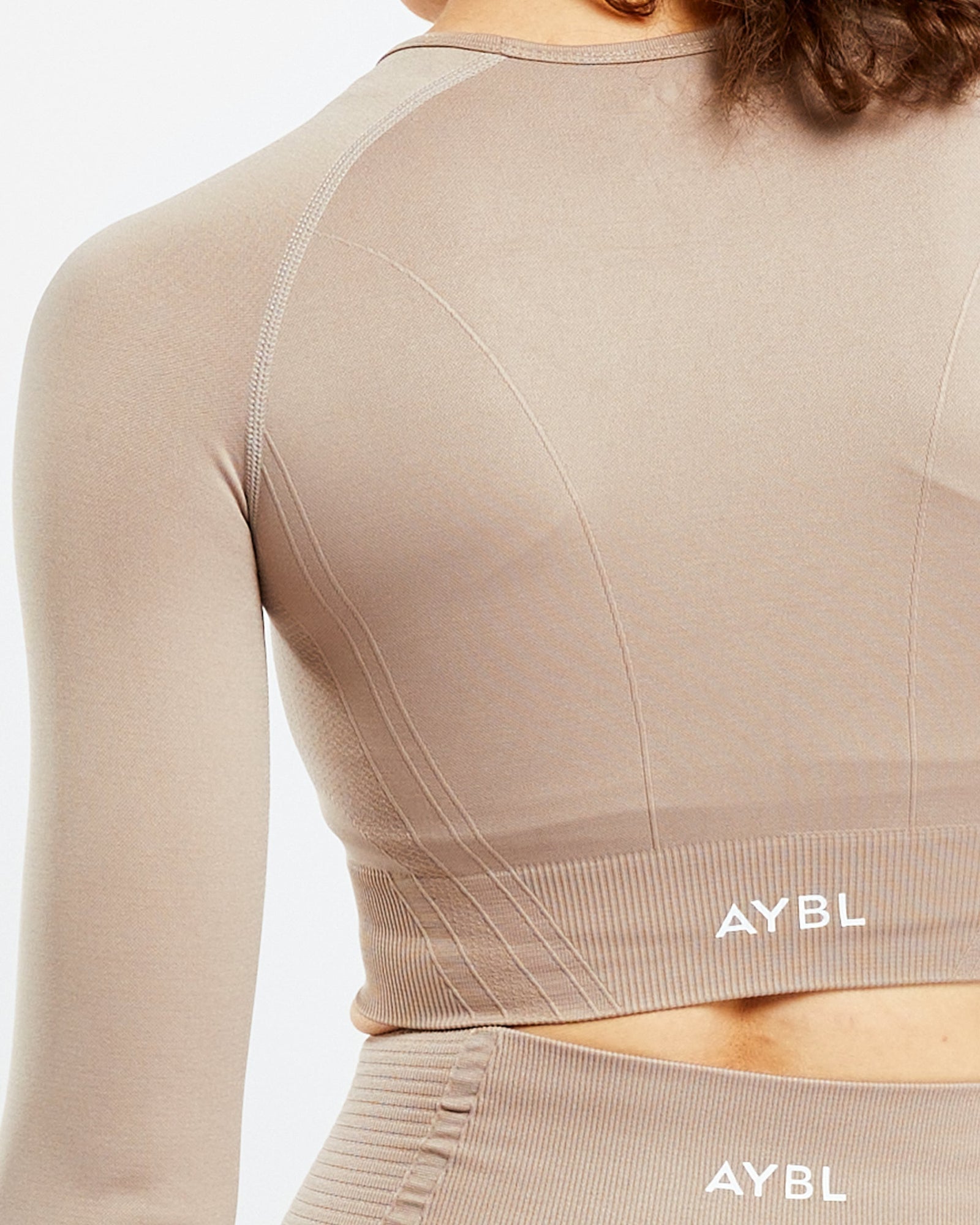 Balance V2 Seamless Long Sleeve Crop Top - Mocha - aybldev