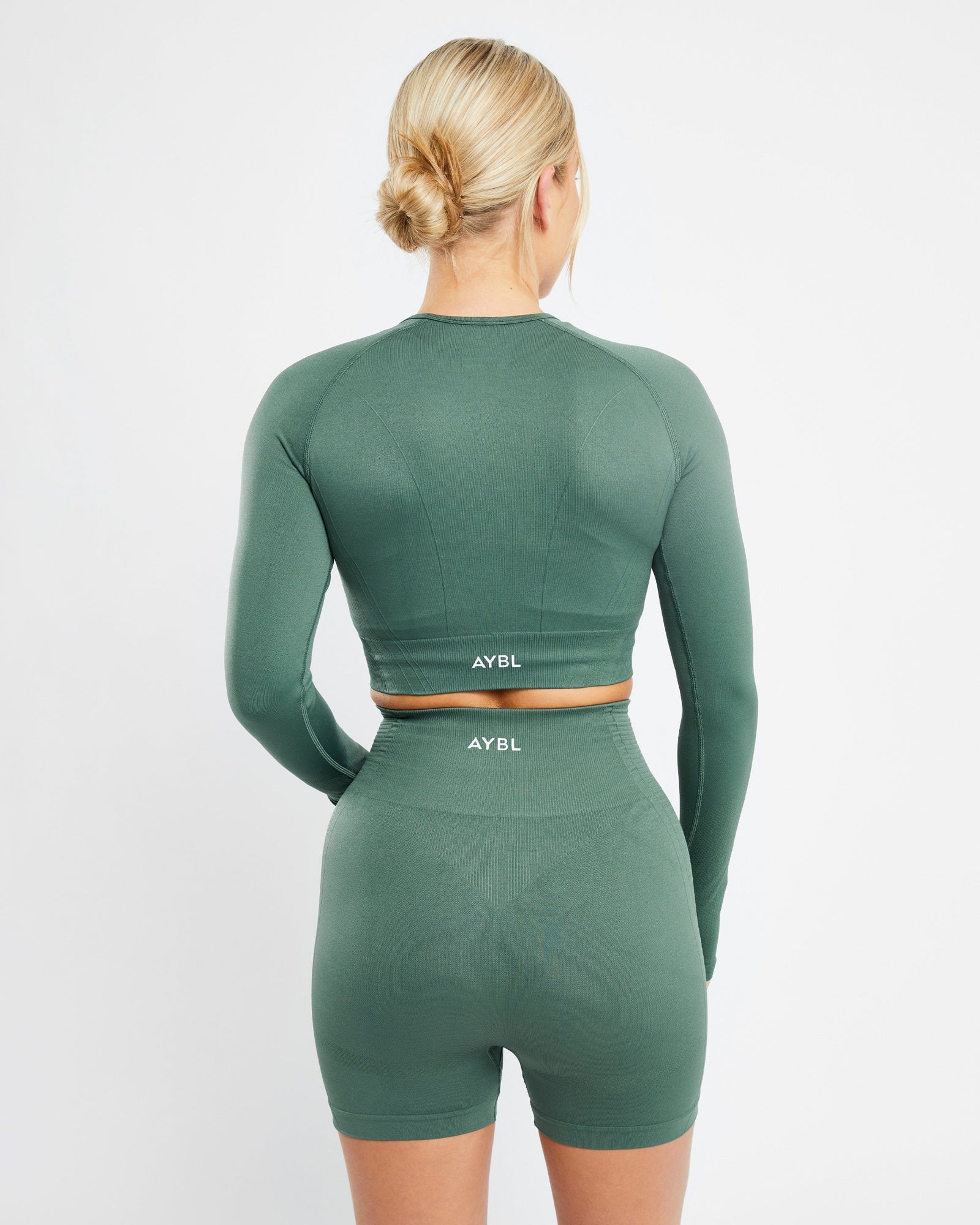 Balance V2 Seamless Long Sleeve Crop Top - Green - aybldev