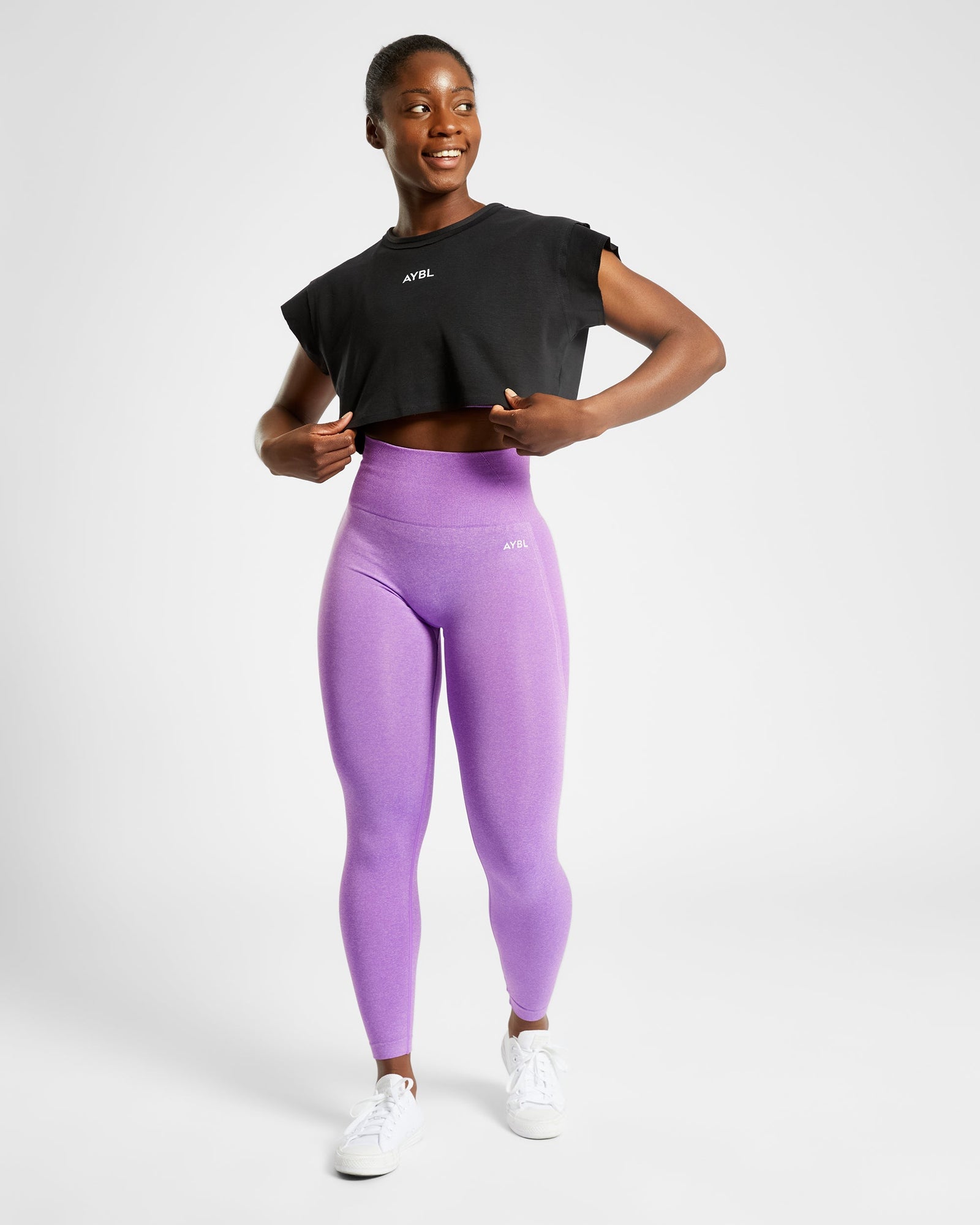 Empower Seamless Leggings - Purple Marl - aybldev