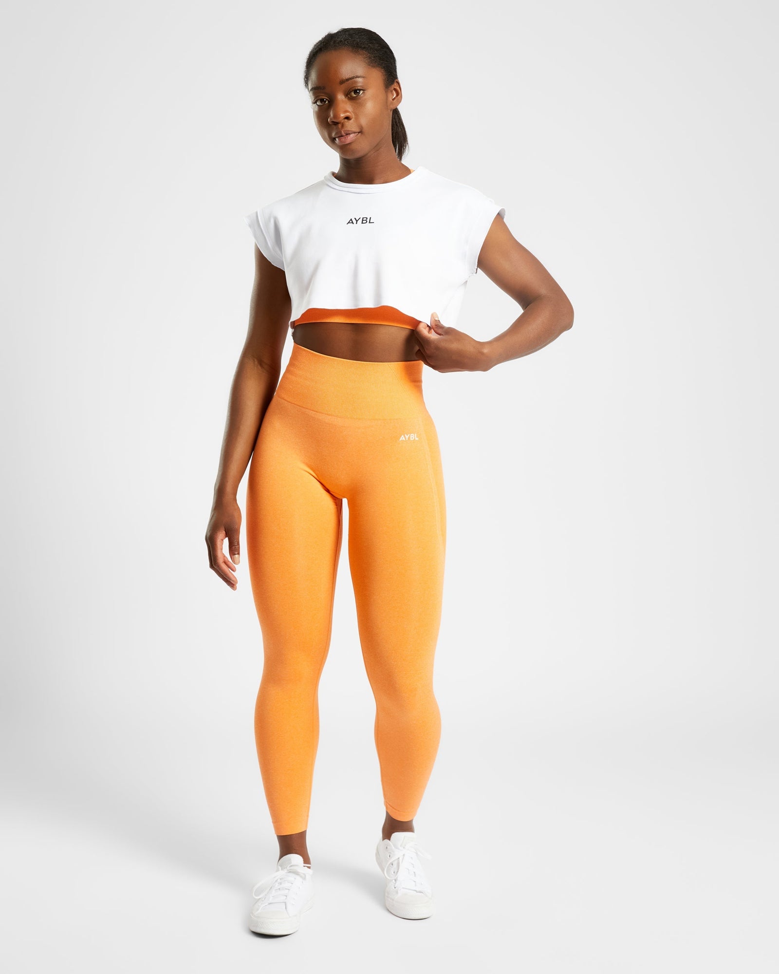 Empower Seamless Leggings - Orange Marl - aybldev