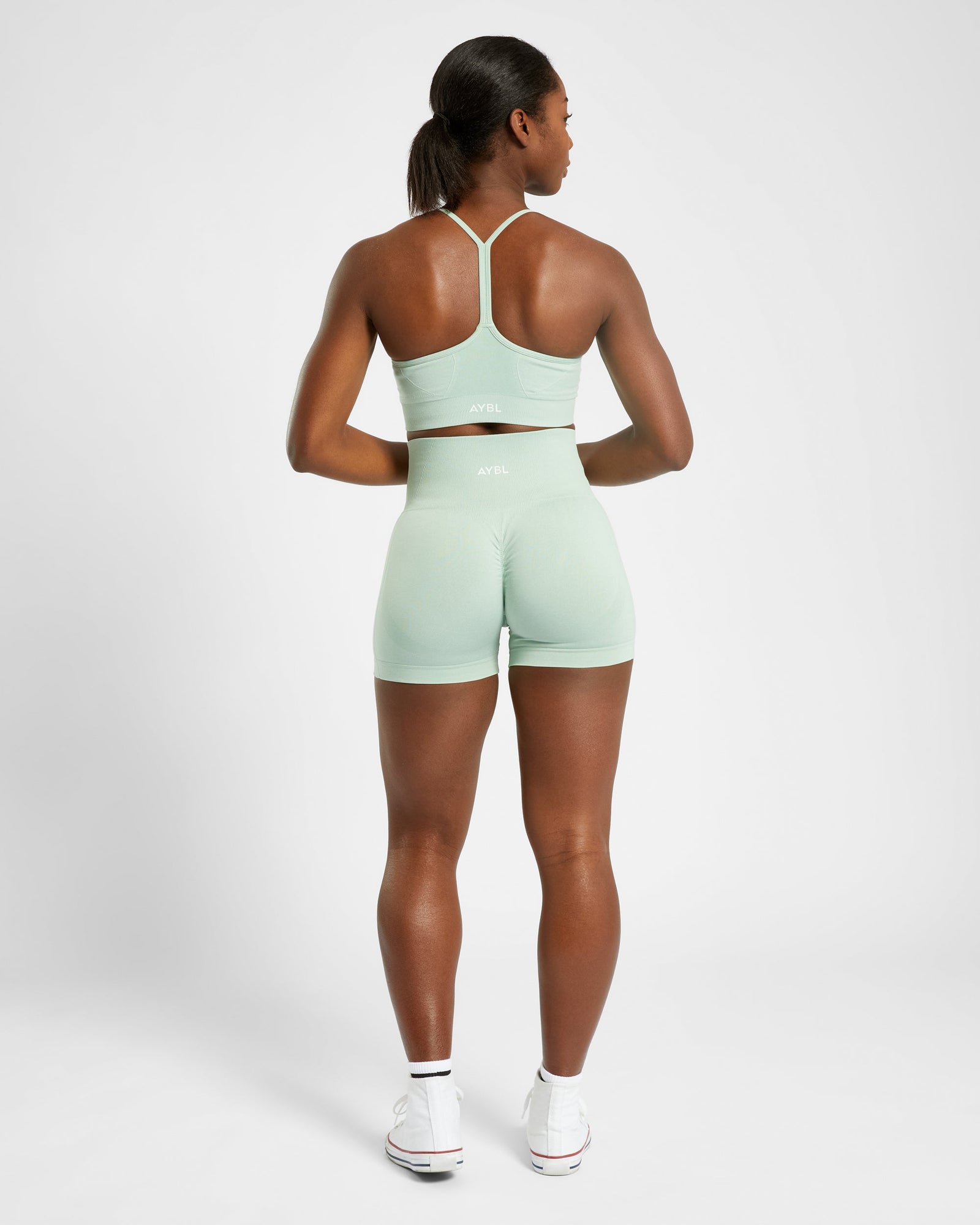 Empower Seamless Shorts - Spring Green Marl - aybldev