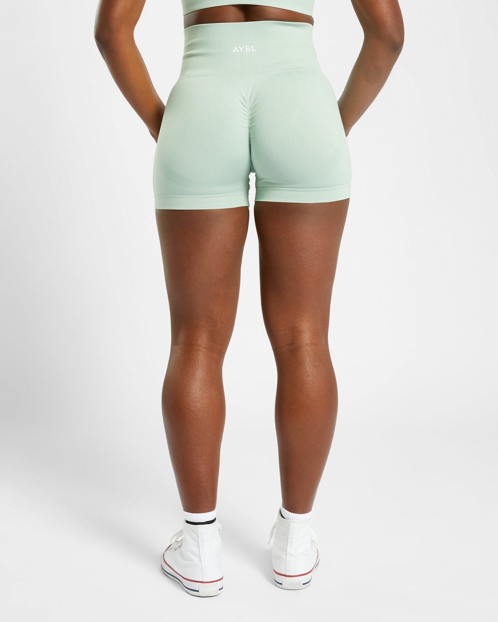 Empower Seamless Shorts - Spring Green Marl - aybldev