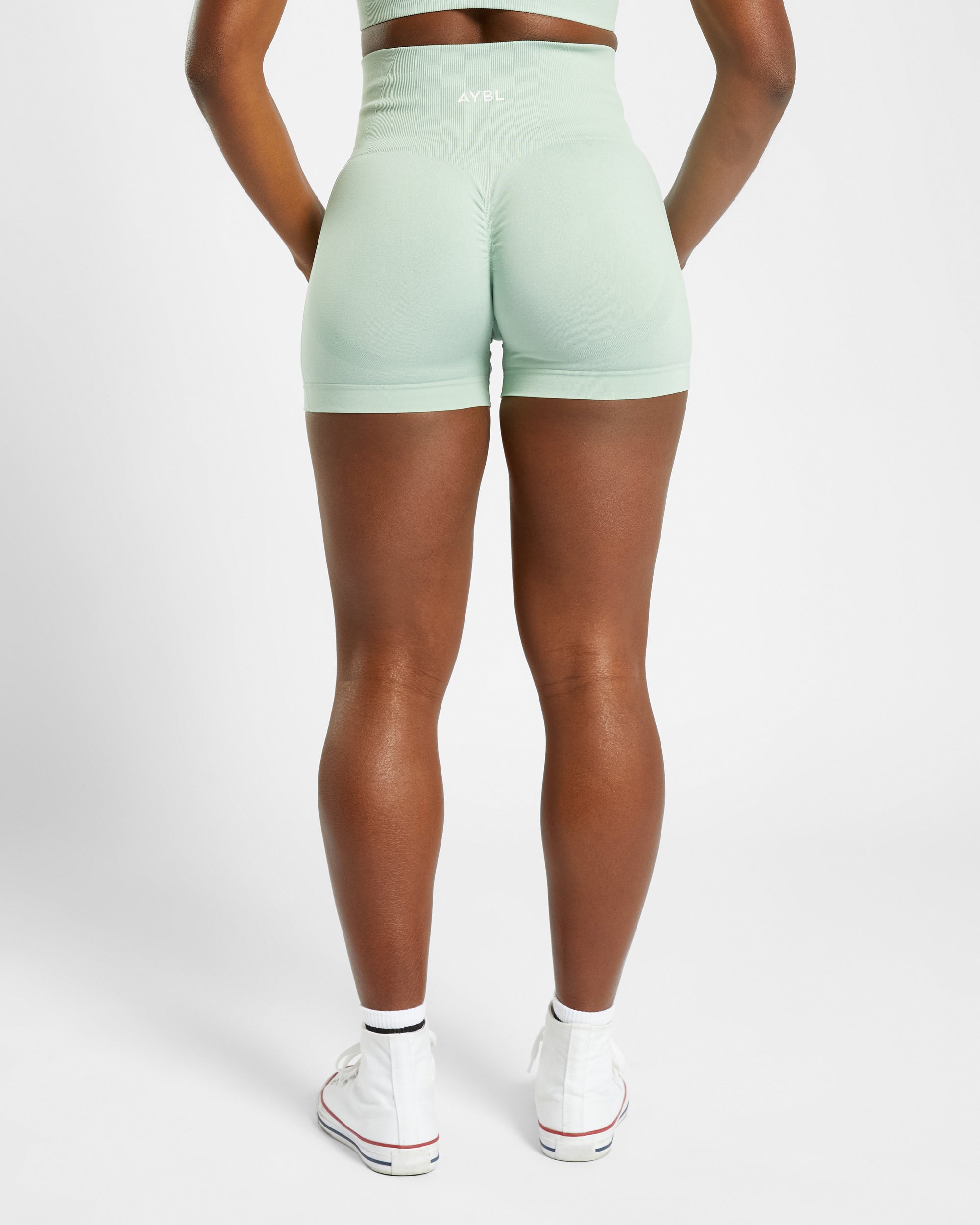Empower Seamless Shorts - Spring Green Marl - aybldev