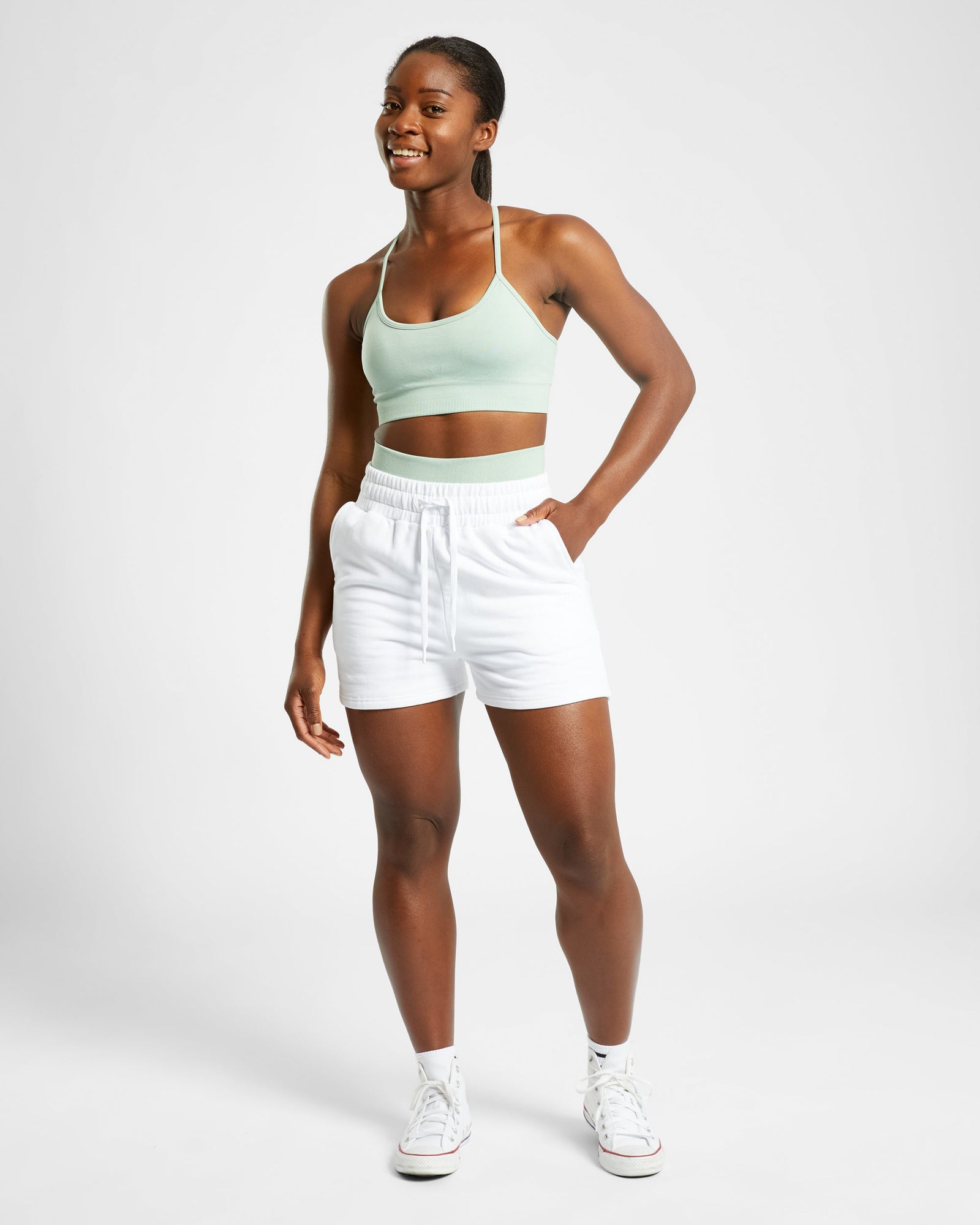 Empower Seamless Shorts - Spring Green Marl - aybldev