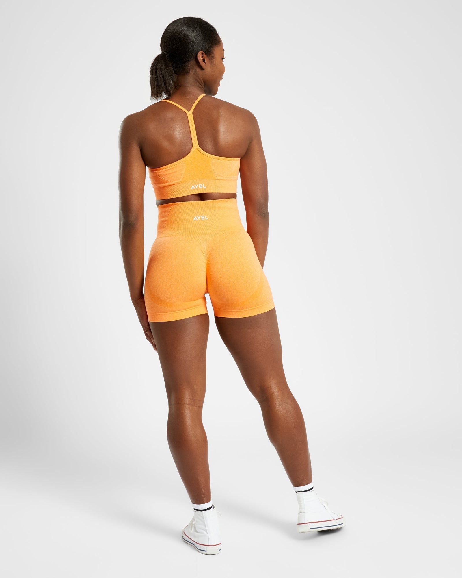 Empower Seamless Shorts - Orange Marl - aybldev