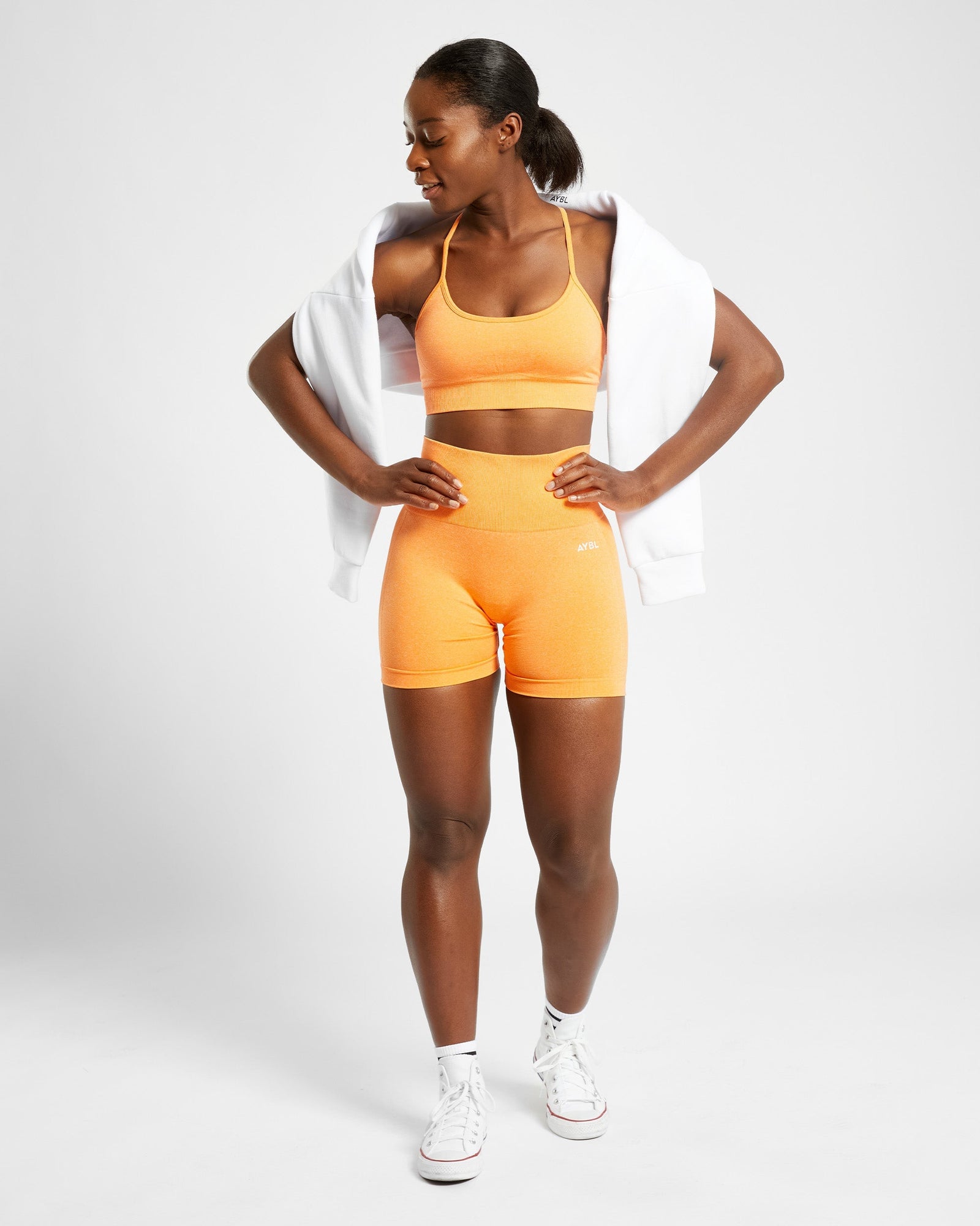 Empower Seamless Shorts - Orange Marl - aybldev