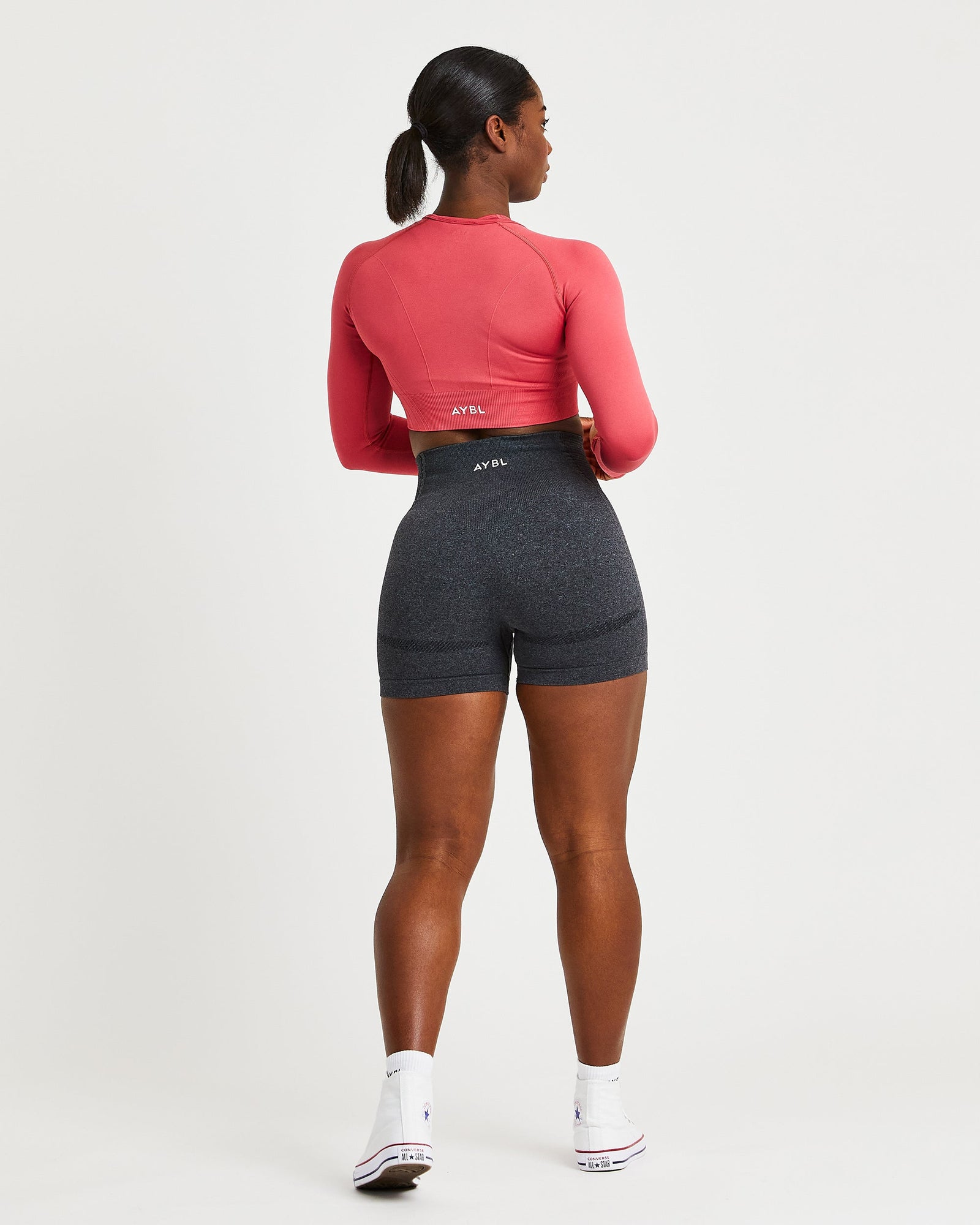 Balance V2 Seamless Long Sleeve Crop Top - Dusty Rose