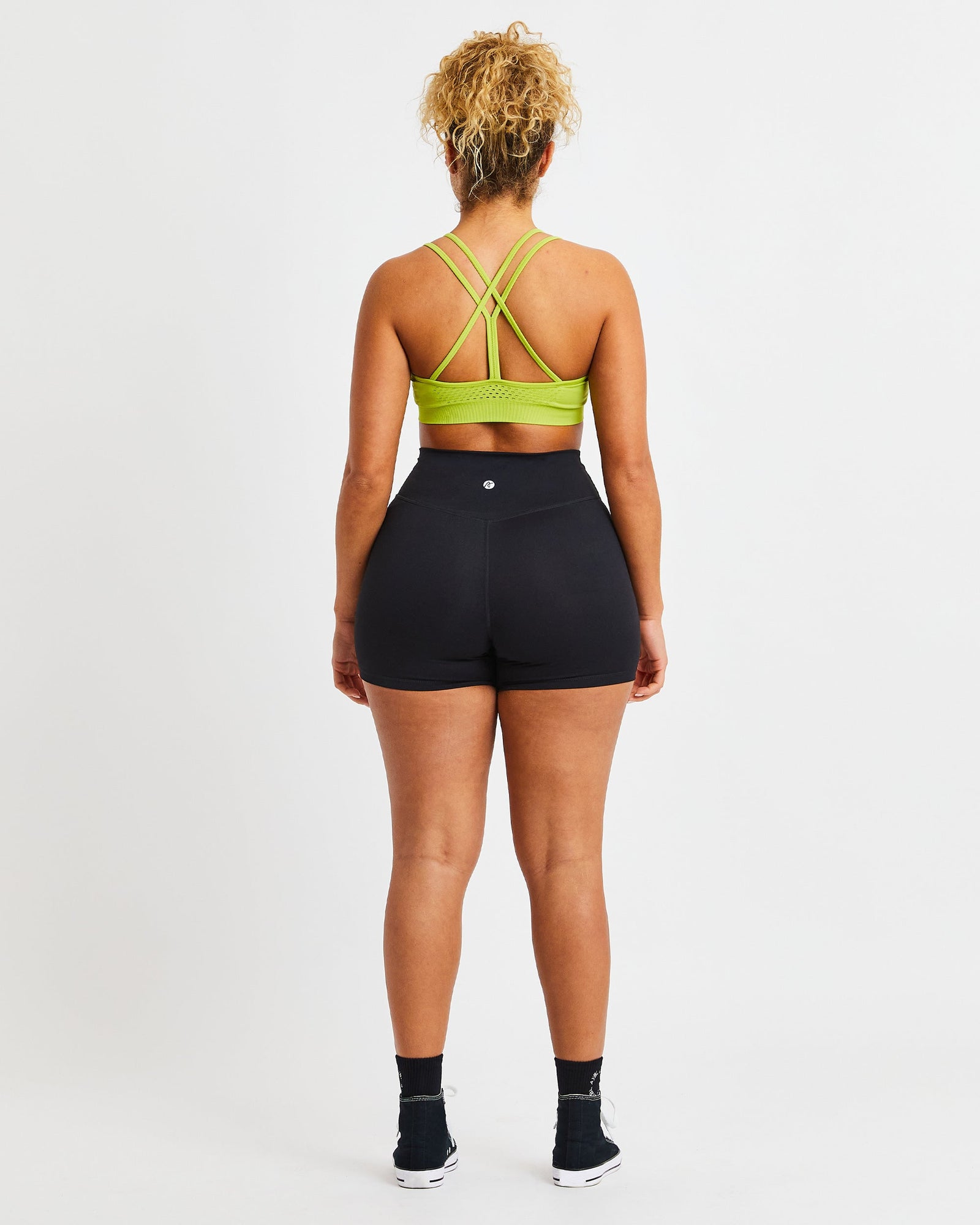 Essential Seamless Strappy Sports Bra - Lime Green - aybldev