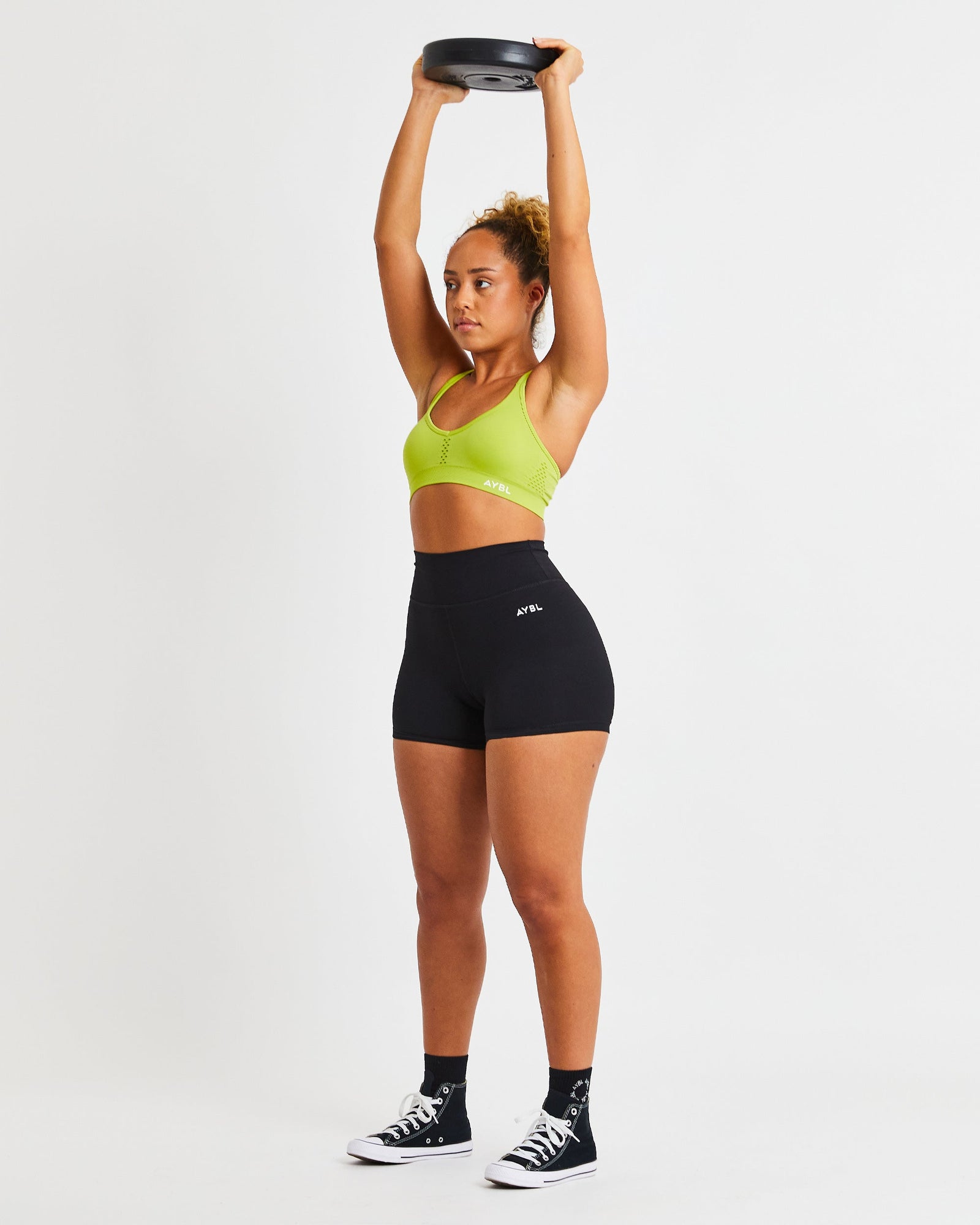Essential Seamless Strappy Sports Bra - Lime Green - aybldev