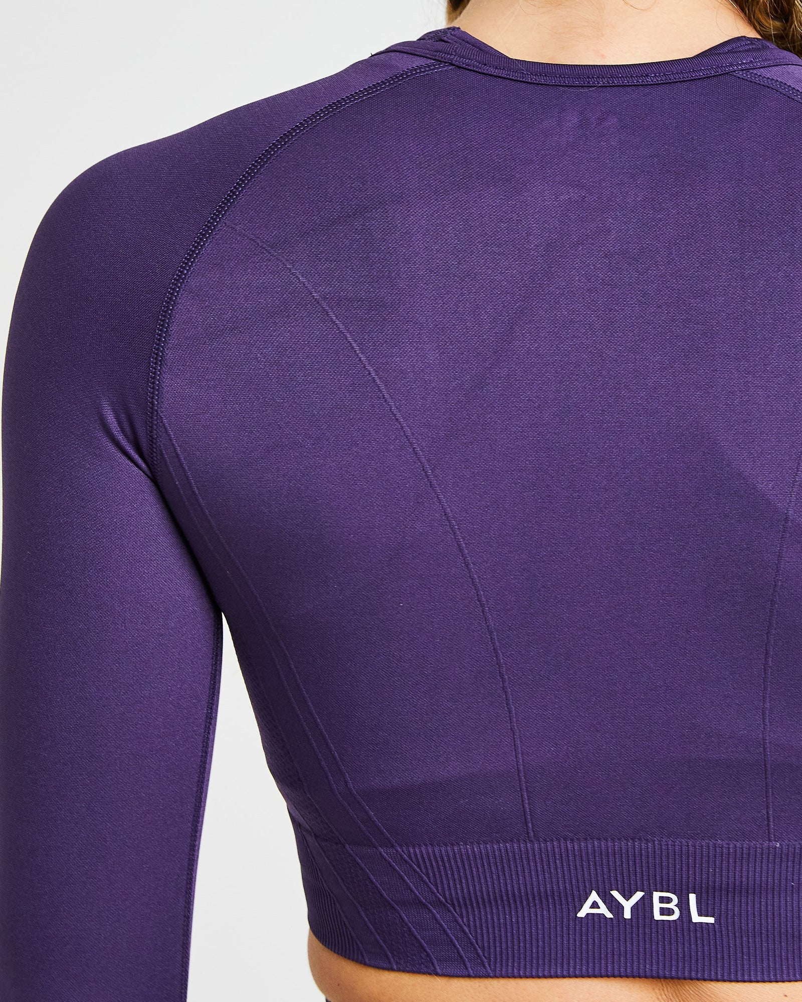Balance V2 Seamless Long Sleeve Crop Top - Mulberry Purple