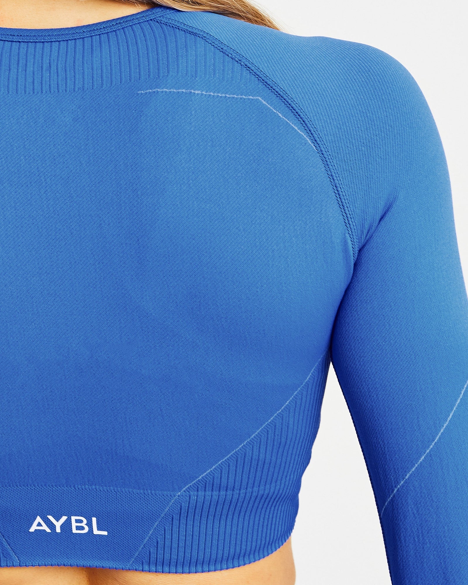 Reflex Seamless Long Sleeve Crop Top - Electric Blue - aybldev