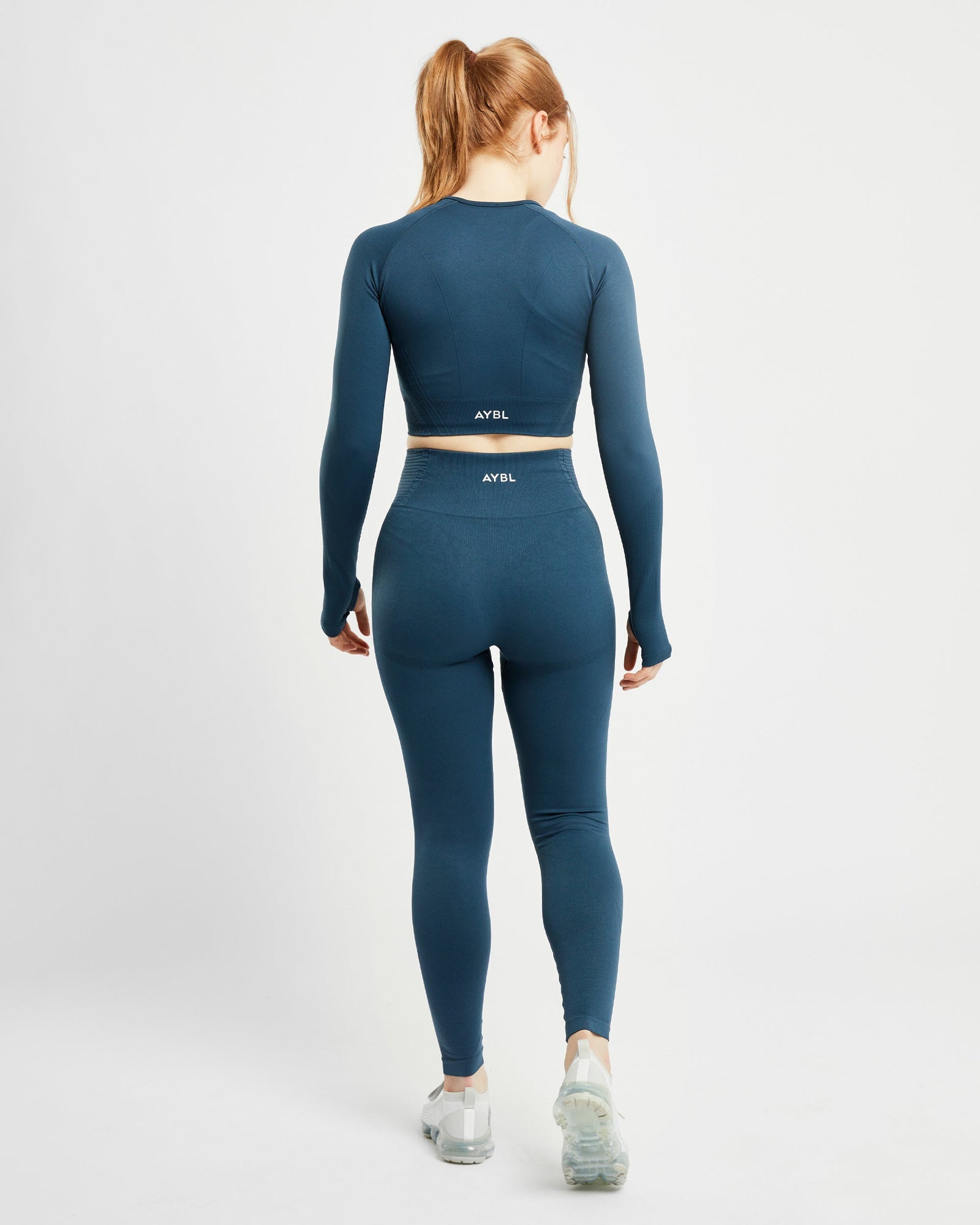 Balance V2 Seamless Long Sleeve Crop Top - Marine Blue - aybldev