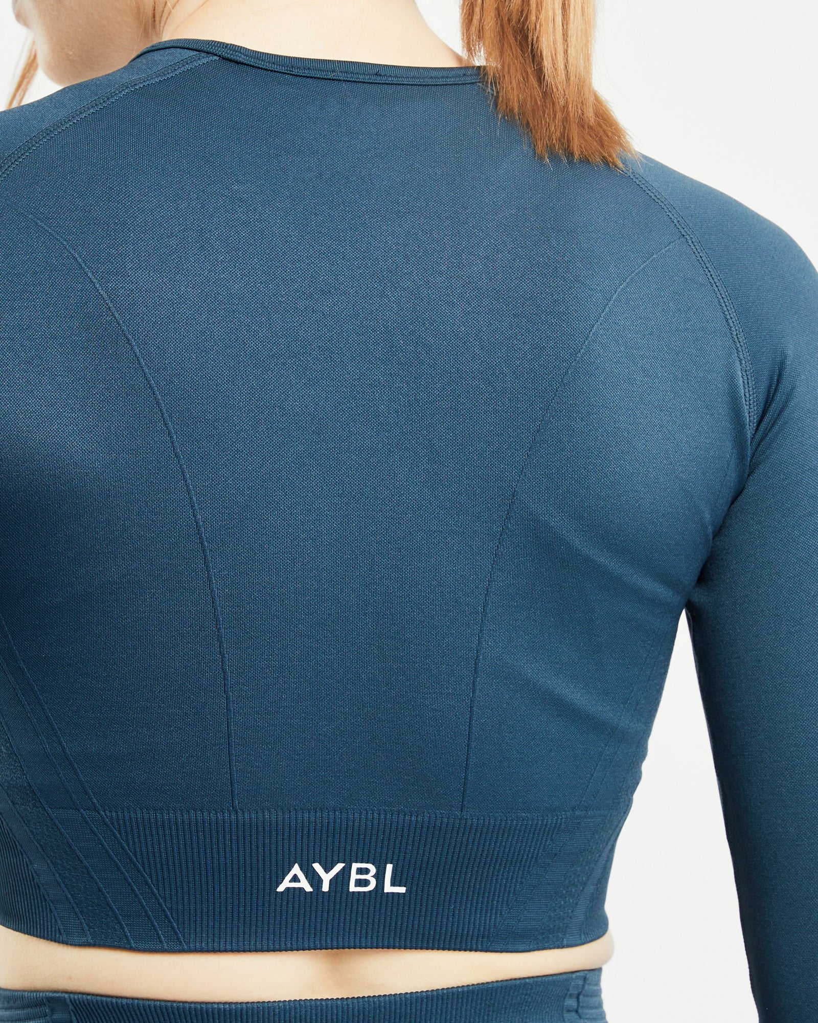Balance V2 Seamless Long Sleeve Crop Top - Marine Blue - aybldev