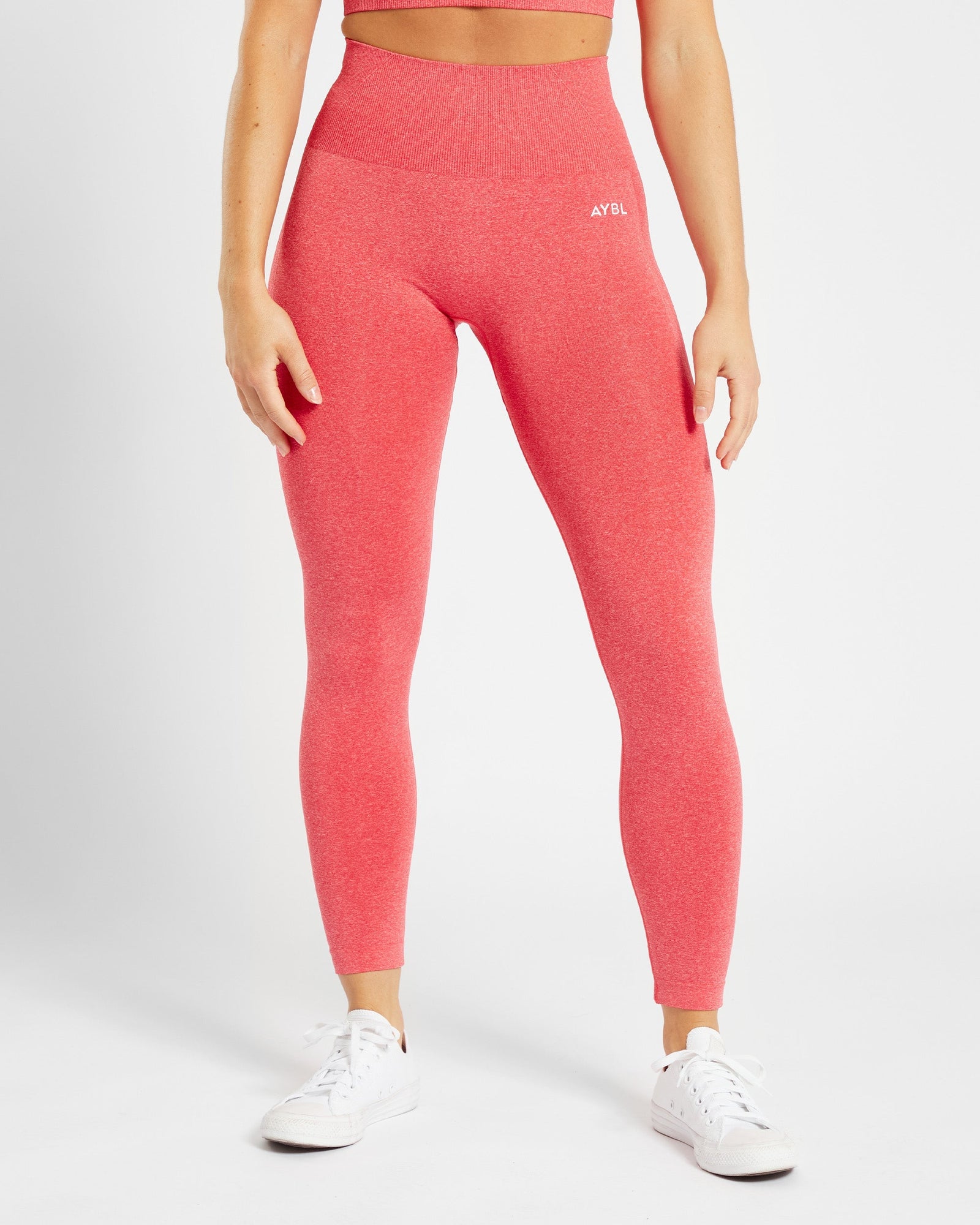 Empower Seamless Leggings - Coral Red Marl - aybldev