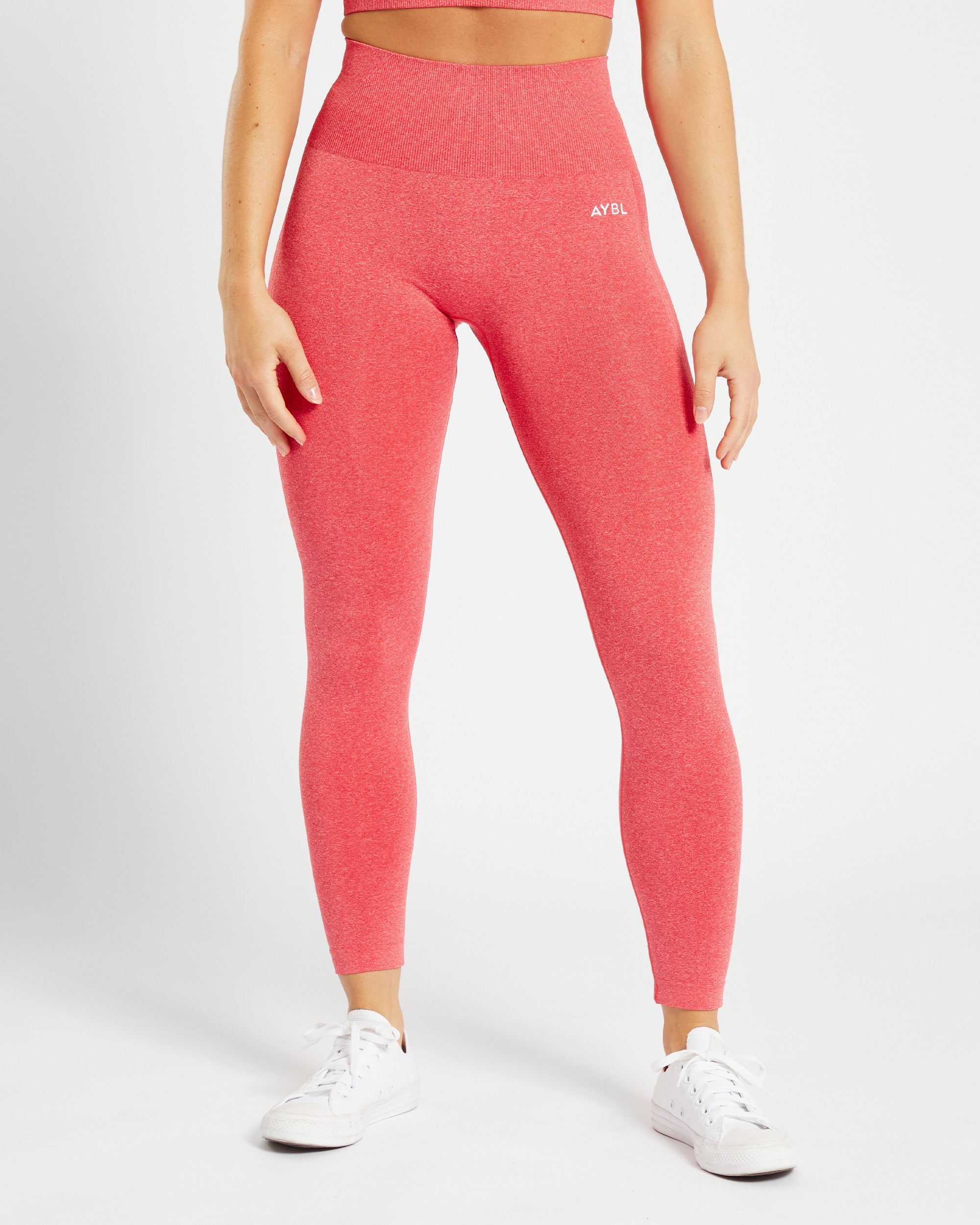 Empower Seamless Leggings - Coral Red Marl - aybldev