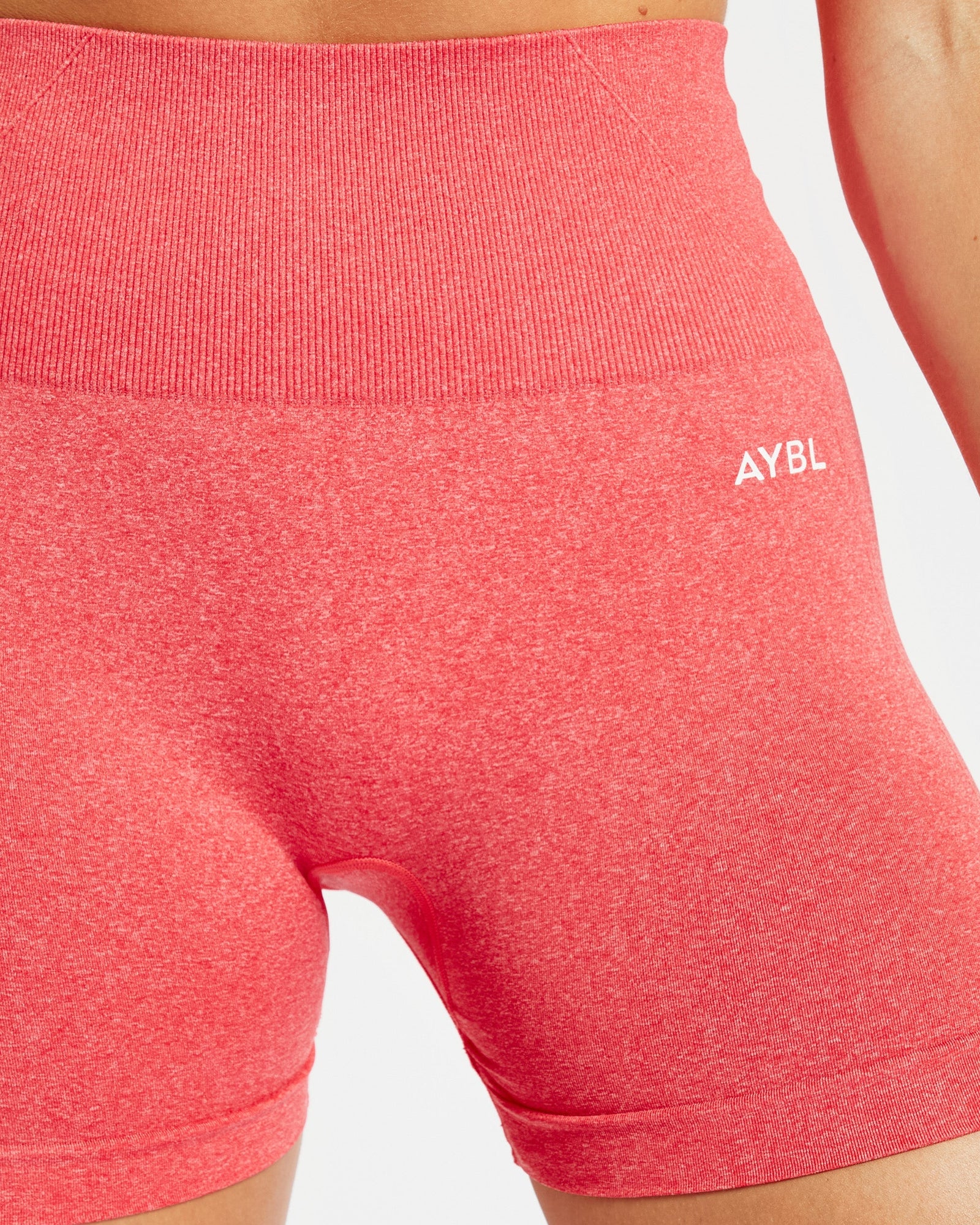 Empower Seamless Shorts - Coral Red Marl - aybldev