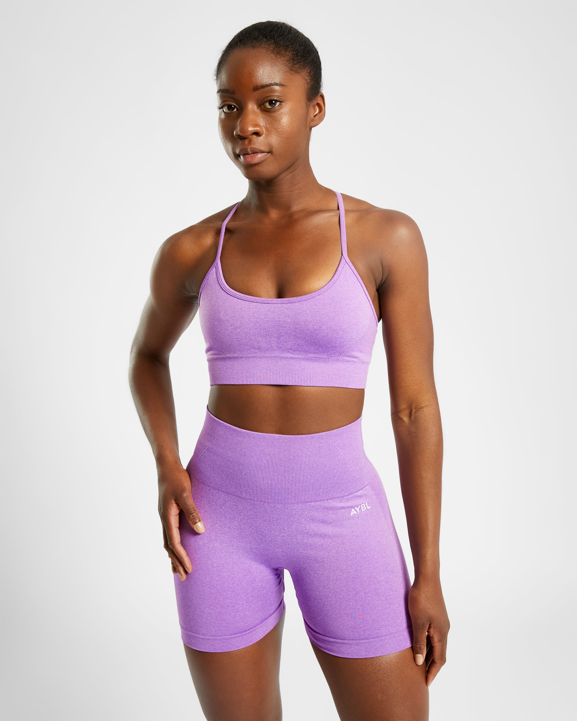 Empower Seamless Sports Bra - Purple Marl - aybldev