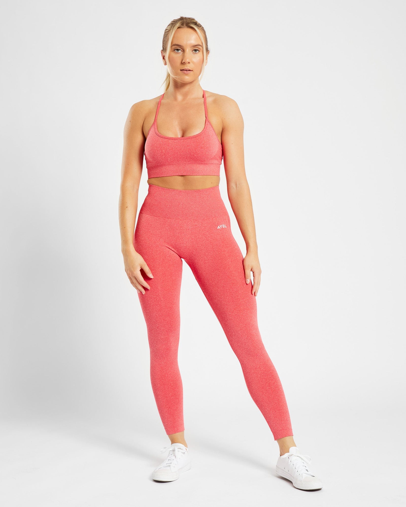 Empower Seamless Leggings - Coral Red Marl - aybldev