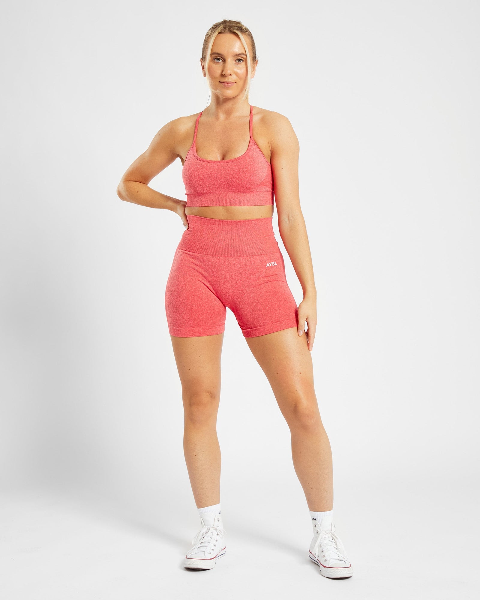 Empower Seamless Sports Bra - Coral Red Marl - aybldev
