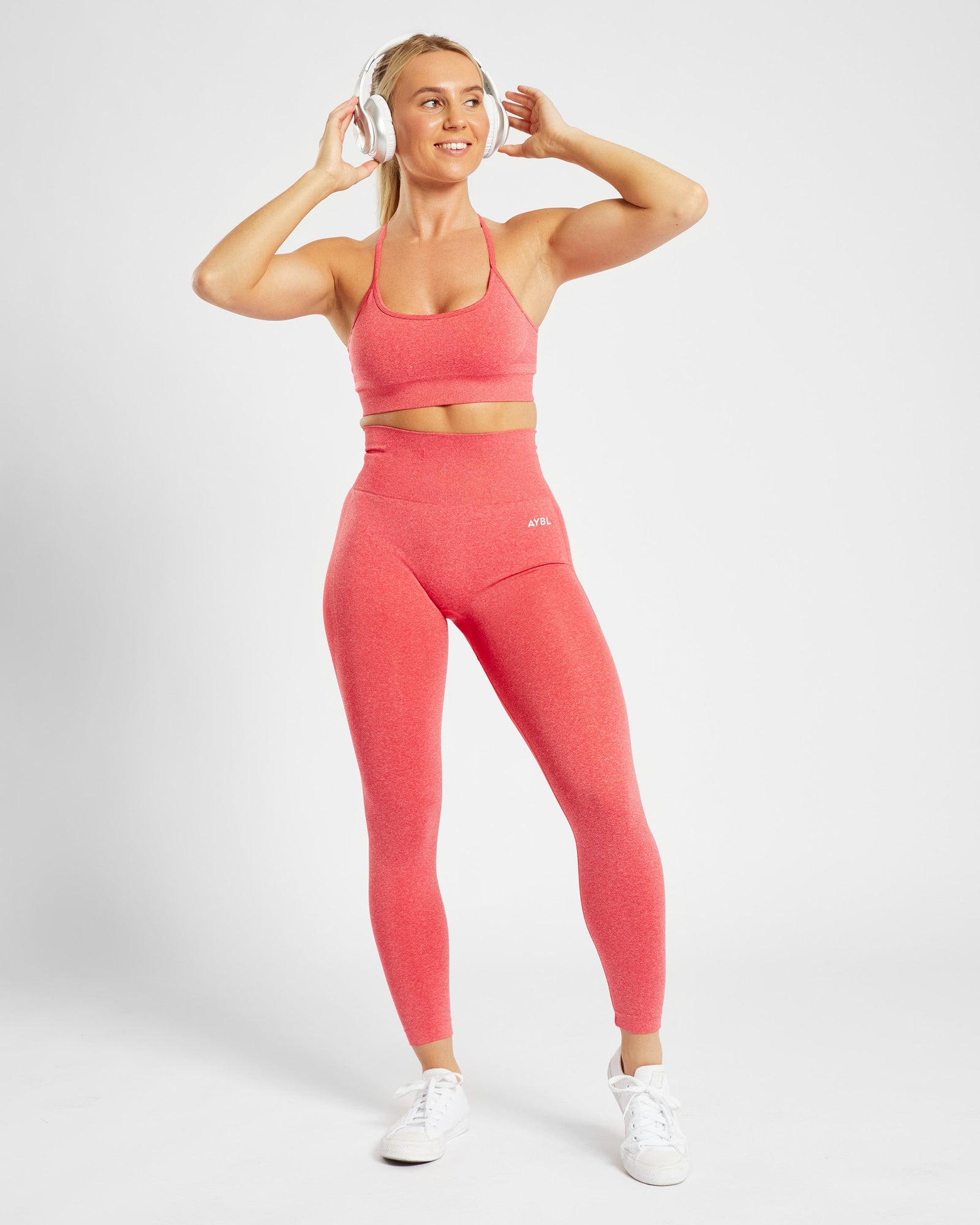 Empower Seamless Leggings - Coral Red Marl - aybldev